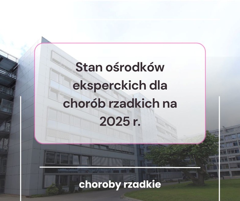 Stan osrodkow eksperckich dla chorb rzadkich na 2025